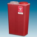 Ppi Plasti-Products 14-Quart Big Mouth Sharps Container, Red, Case of 10 146014